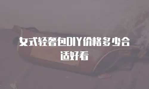 女式轻奢包DIY价格多少合适好看