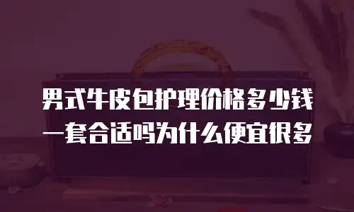 男式牛皮包护理价格多少钱一套合适吗为什么便宜很多