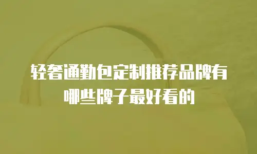 轻奢通勤包定制推荐品牌有哪些牌子最好看的