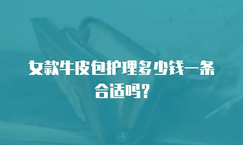 女款牛皮包护理多少钱一条合适吗？