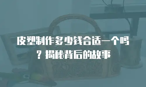 皮塑制作多少钱合适一个吗？揭秘背后的故事