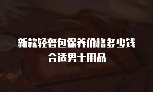新款轻奢包保养价格多少钱合适男士用品
