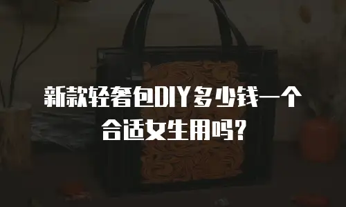 新款轻奢包DIY多少钱一个合适女生用吗？