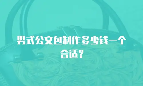 男式公文包制作多少钱一个合适？