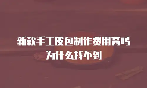 新款手工皮包制作费用高吗为什么找不到