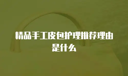 精品手工皮包护理推荐理由是什么