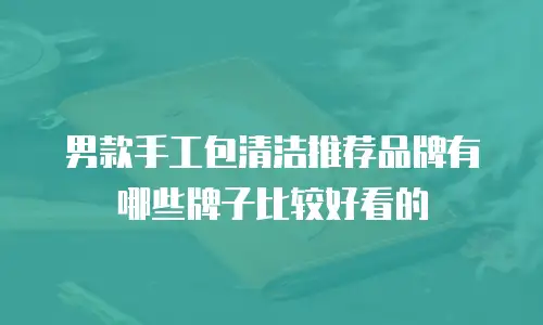 男款手工包清洁推荐品牌有哪些牌子比较好看的