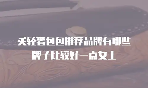 买轻奢包包推荐品牌有哪些牌子比较好一点女士