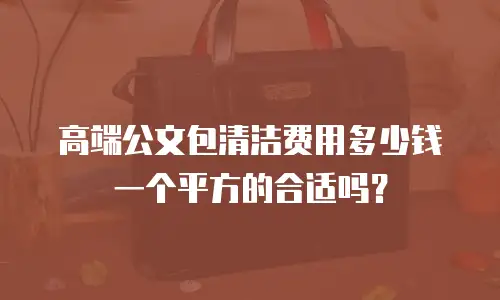 高端公文包清洁费用多少钱一个平方的合适吗？