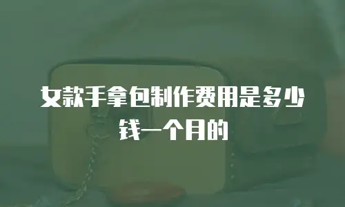 女款手拿包制作费用是多少钱一个月的