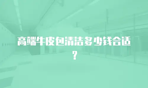 高端牛皮包清洁多少钱合适？