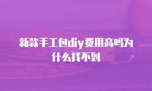 新款手工包diy费用高吗为什么找不到