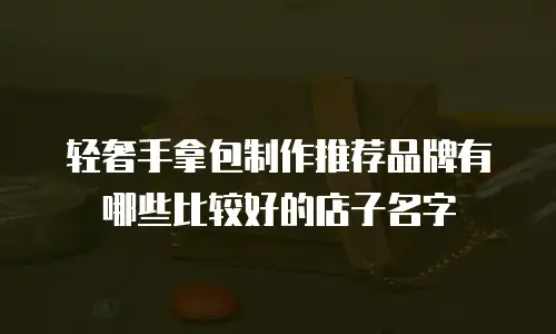 轻奢手拿包制作推荐品牌有哪些比较好的店子名字