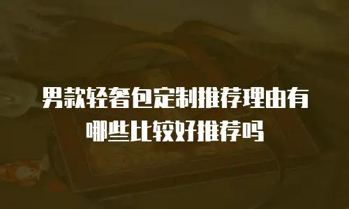 男款轻奢包定制推荐理由有哪些比较好推荐吗