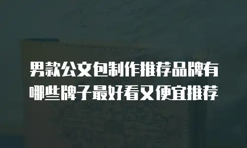 男款公文包制作推荐品牌有哪些牌子最好看又便宜推荐