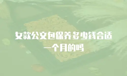 女款公文包保养多少钱合适一个月的吗