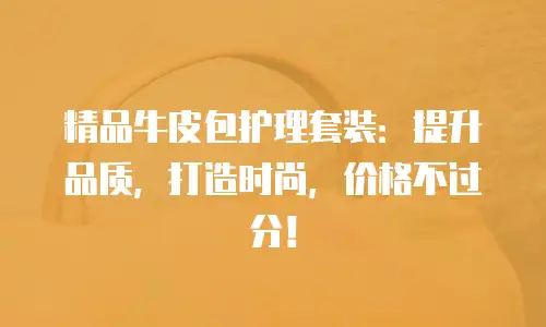 精品牛皮包护理套装：提升品质，打造时尚，价格不过分！