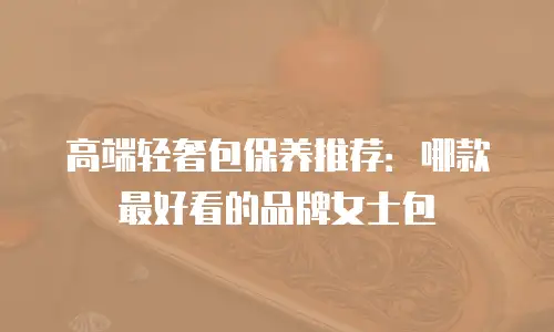 高端轻奢包保养推荐：哪款最好看的品牌女士包