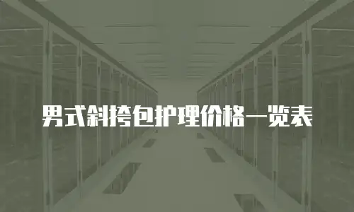 男式斜挎包护理价格一览表