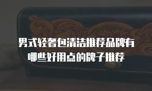 男式轻奢包清洁推荐品牌有哪些好用点的牌子推荐