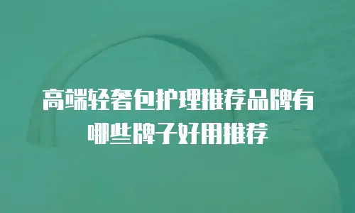 高端轻奢包护理推荐品牌有哪些牌子好用推荐