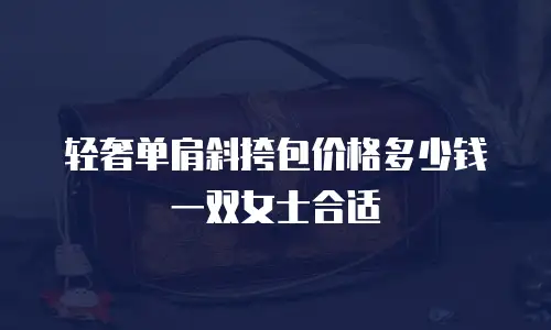 轻奢单肩斜挎包价格多少钱一双女士合适