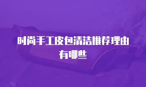 时尚手工皮包清洁推荐理由有哪些