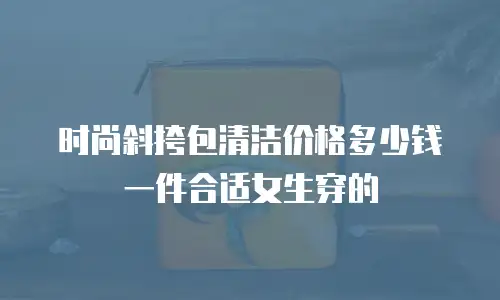 时尚斜挎包清洁价格多少钱一件合适女生穿的