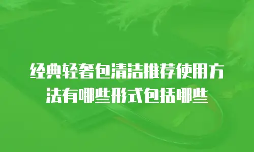 经典轻奢包清洁推荐使用方法有哪些形式包括哪些