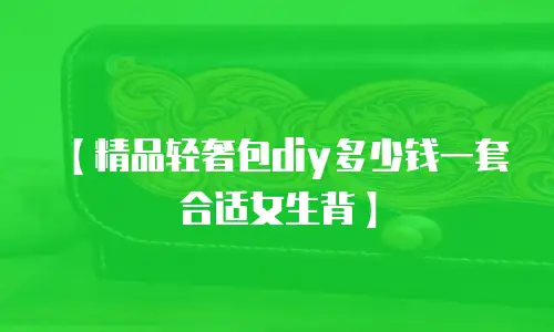 【精品轻奢包diy多少钱一套合适女生背】