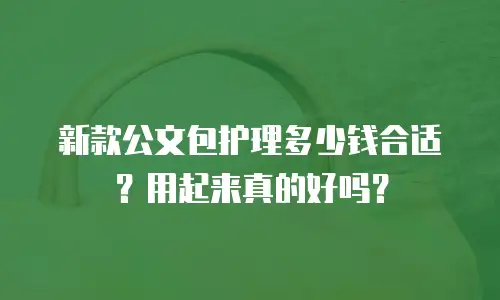 新款公文包护理多少钱合适？用起来真的好吗？