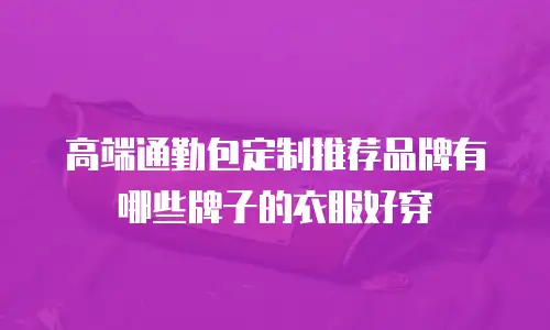 高端通勤包定制推荐品牌有哪些牌子的衣服好穿