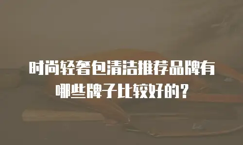 时尚轻奢包清洁推荐品牌有哪些牌子比较好的？