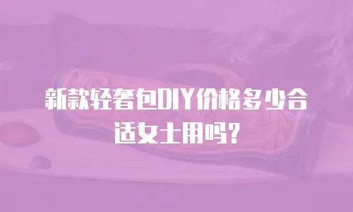 新款轻奢包DIY价格多少合适女士用吗？