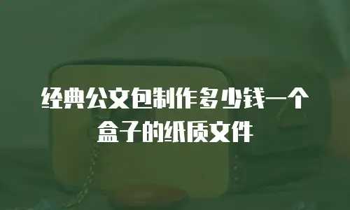 经典公文包制作多少钱一个盒子的纸质文件