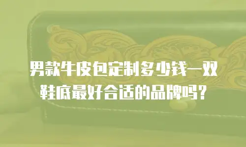 男款牛皮包定制多少钱一双鞋底最好合适的品牌吗？