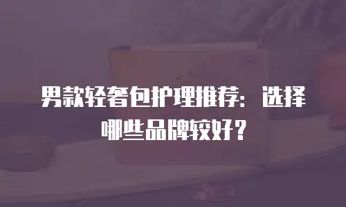 男款轻奢包护理推荐：选择哪些品牌较好？