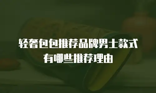 轻奢包包推荐品牌男士款式有哪些推荐理由