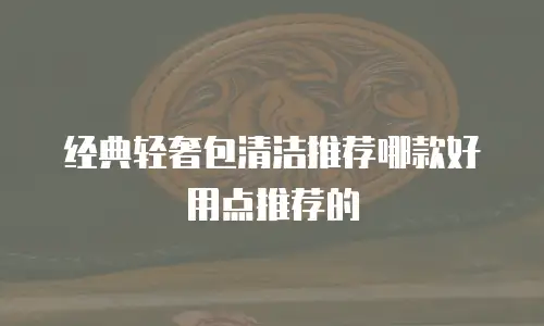 经典轻奢包清洁推荐哪款好用点推荐的