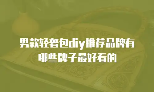 男款轻奢包diy推荐品牌有哪些牌子最好看的