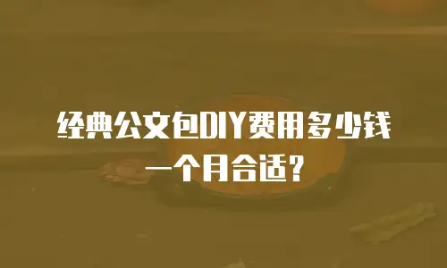 经典公文包DIY费用多少钱一个月合适？