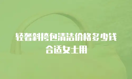 轻奢斜挎包清洁价格多少钱合适女士用