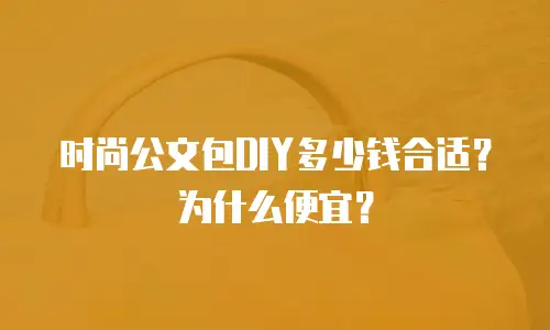 时尚公文包DIY多少钱合适？为什么便宜？