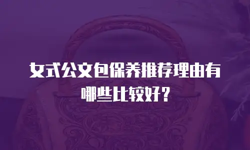 女式公文包保养推荐理由有哪些比较好？