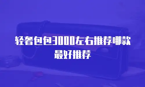 轻奢包包3000左右推荐哪款最好推荐