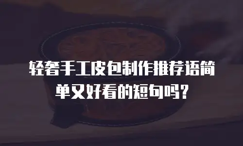 轻奢手工皮包制作推荐语简单又好看的短句吗？