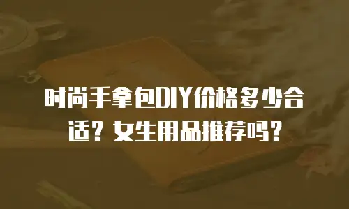 时尚手拿包DIY价格多少合适？女生用品推荐吗？