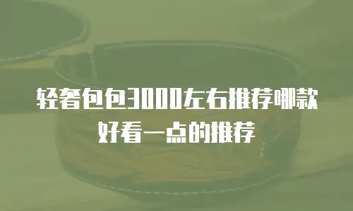 轻奢包包3000左右推荐哪款好看一点的推荐