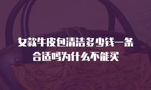 女款牛皮包清洁多少钱一条合适吗为什么不能买