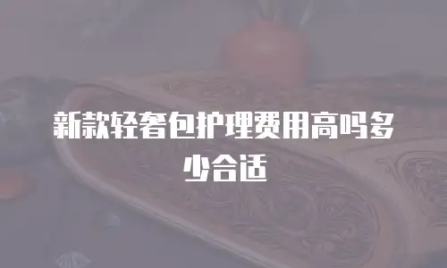 新款轻奢包护理费用高吗多少合适